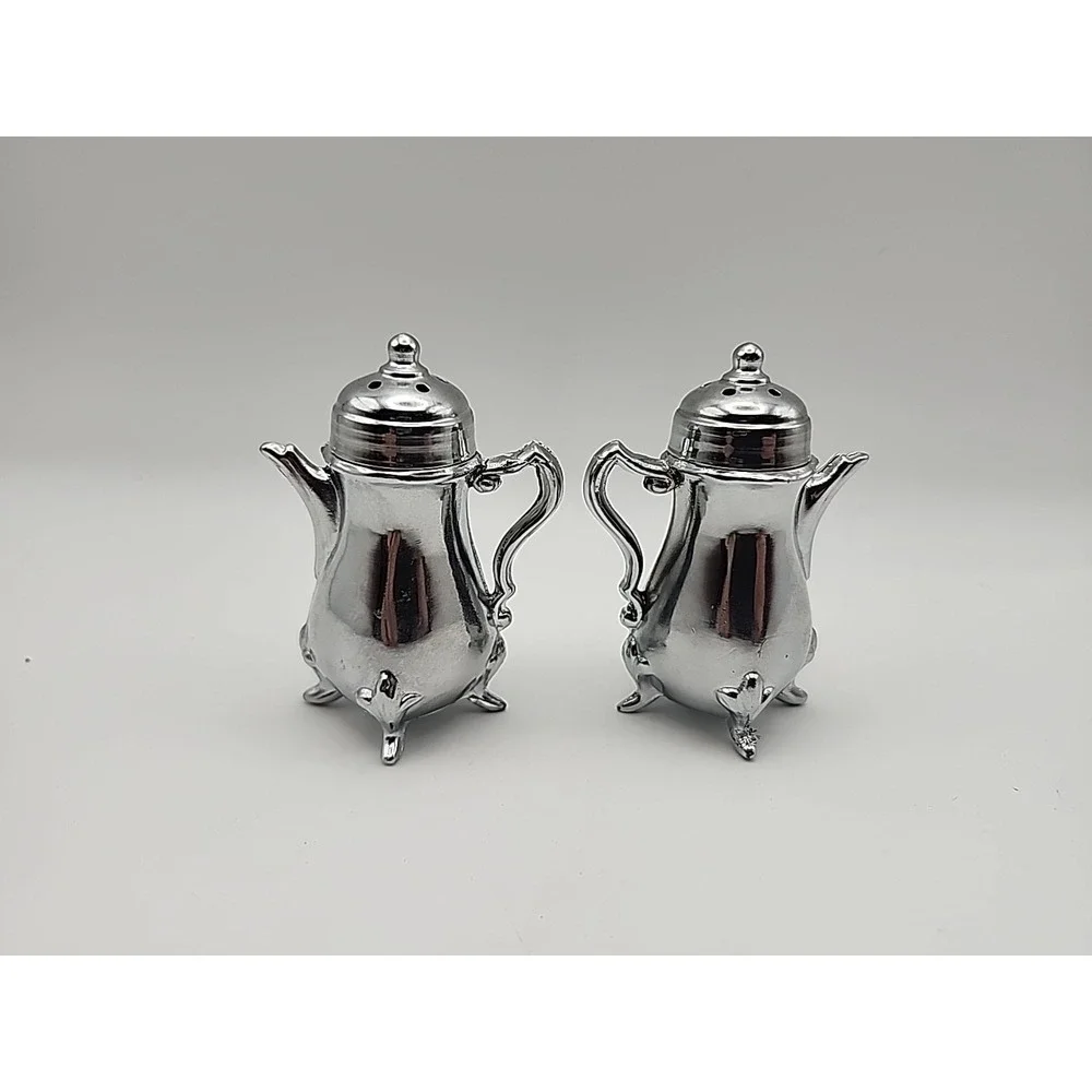 Vintage Nutrend by‎ Cory - Silver Plate Tea Pot Salt and Pepper Shakers Made USA
